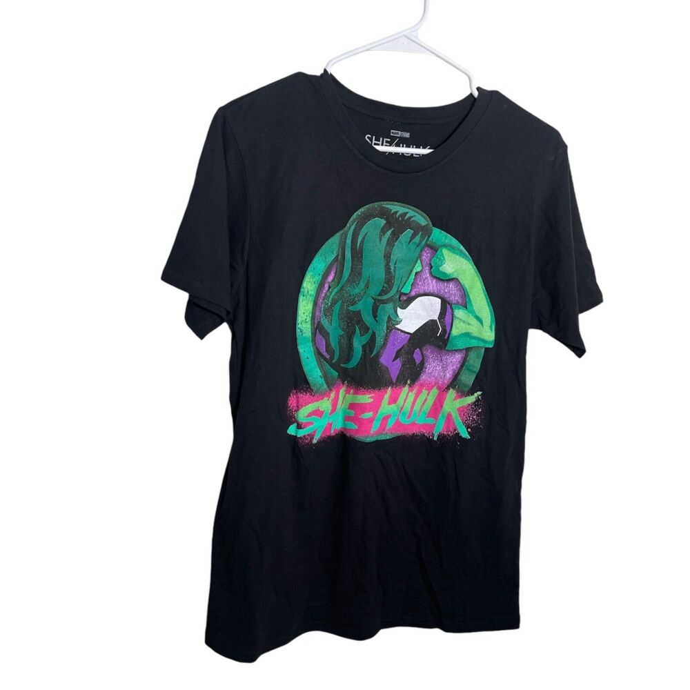 Disney Marvel She-Hulk Shirt Women's Medium Black Short Sleeve Top